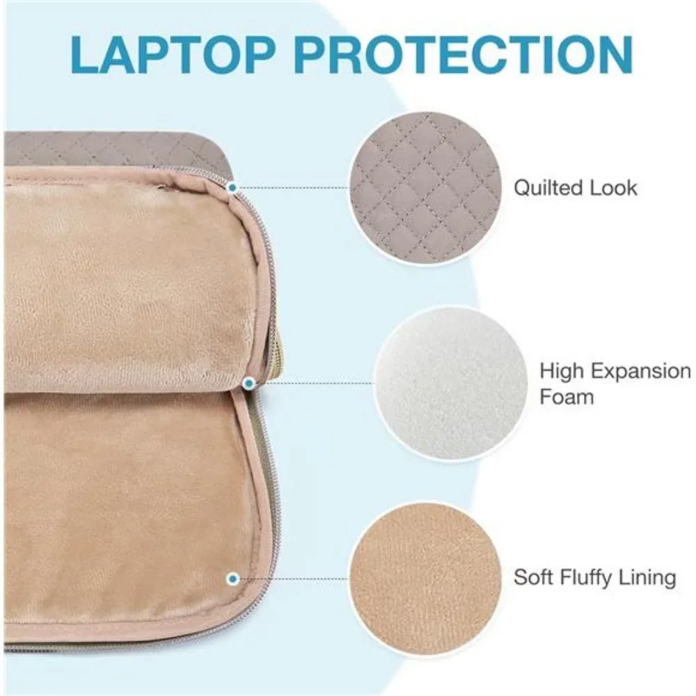 15.6 inch Laptop Shoulder Bag Protective Case with Shoulder Strap, Gray